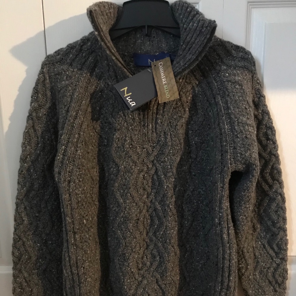 Irish wool cashmere blend sweater